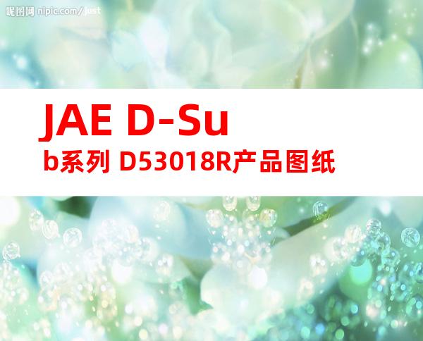 JAE D-Sub系列 D53018R产品图纸